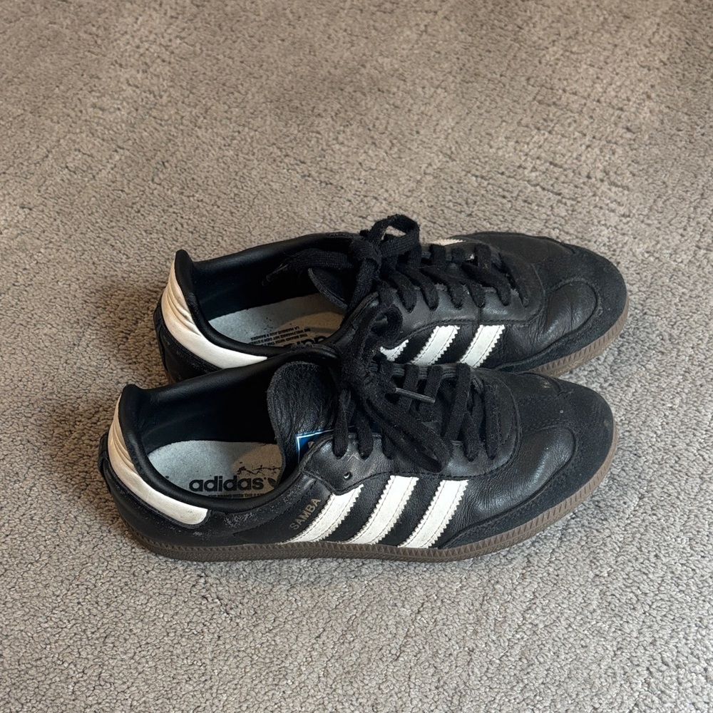 Adidas Kids Black and White Sneakers